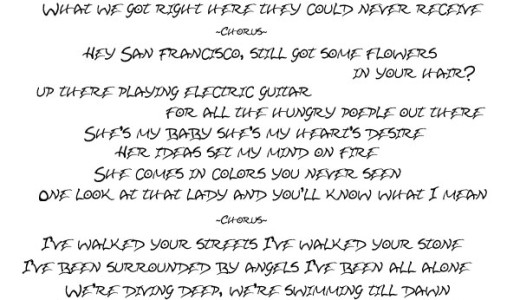 Hey San Francisco lyrics from Play It Pretty For Atlantis