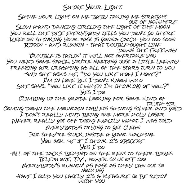 fure Af Gud flyde Shine Your Light lyrics - http://stevenbatesmusic.com